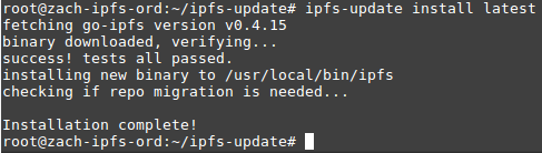 ipfs root installation