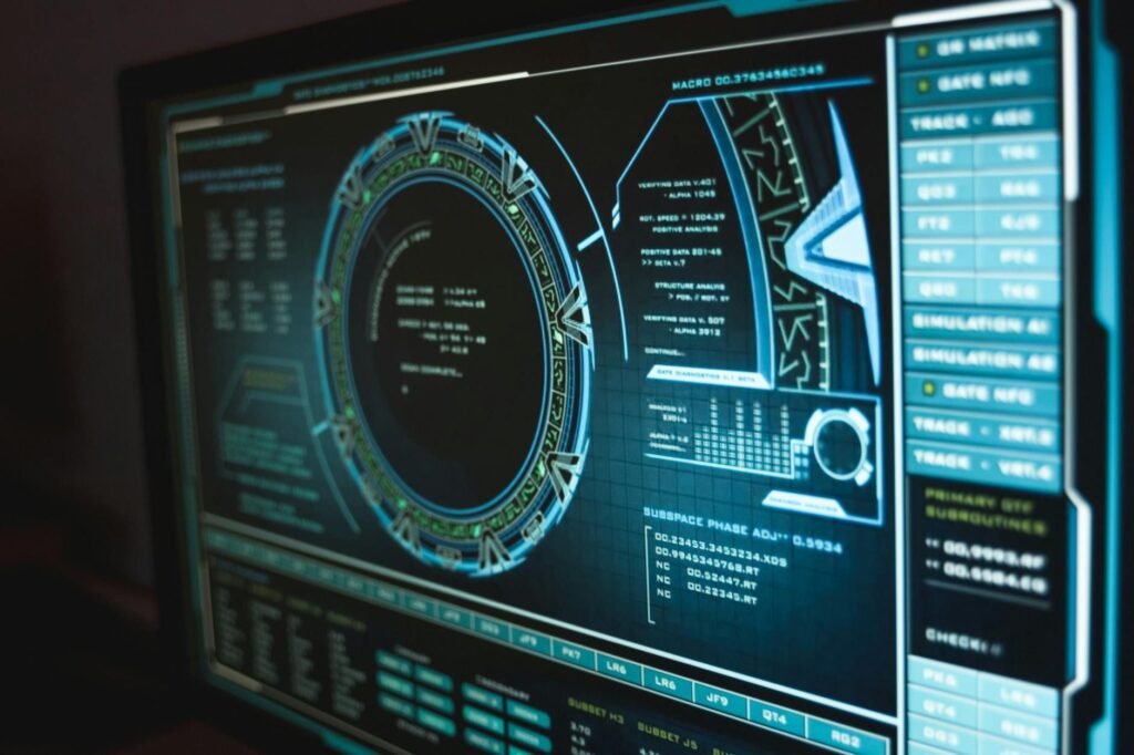 A cybersecurity service where a security professional is monitoring systems