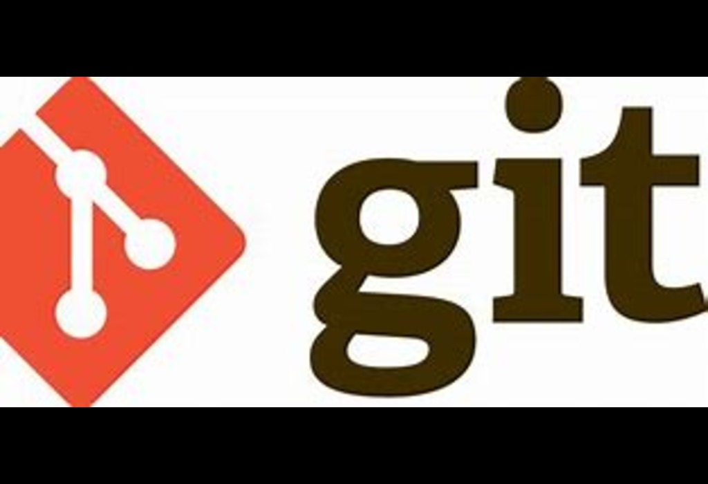 Git logo representing distributed version control system, essential for collaborative software development and source code management.
