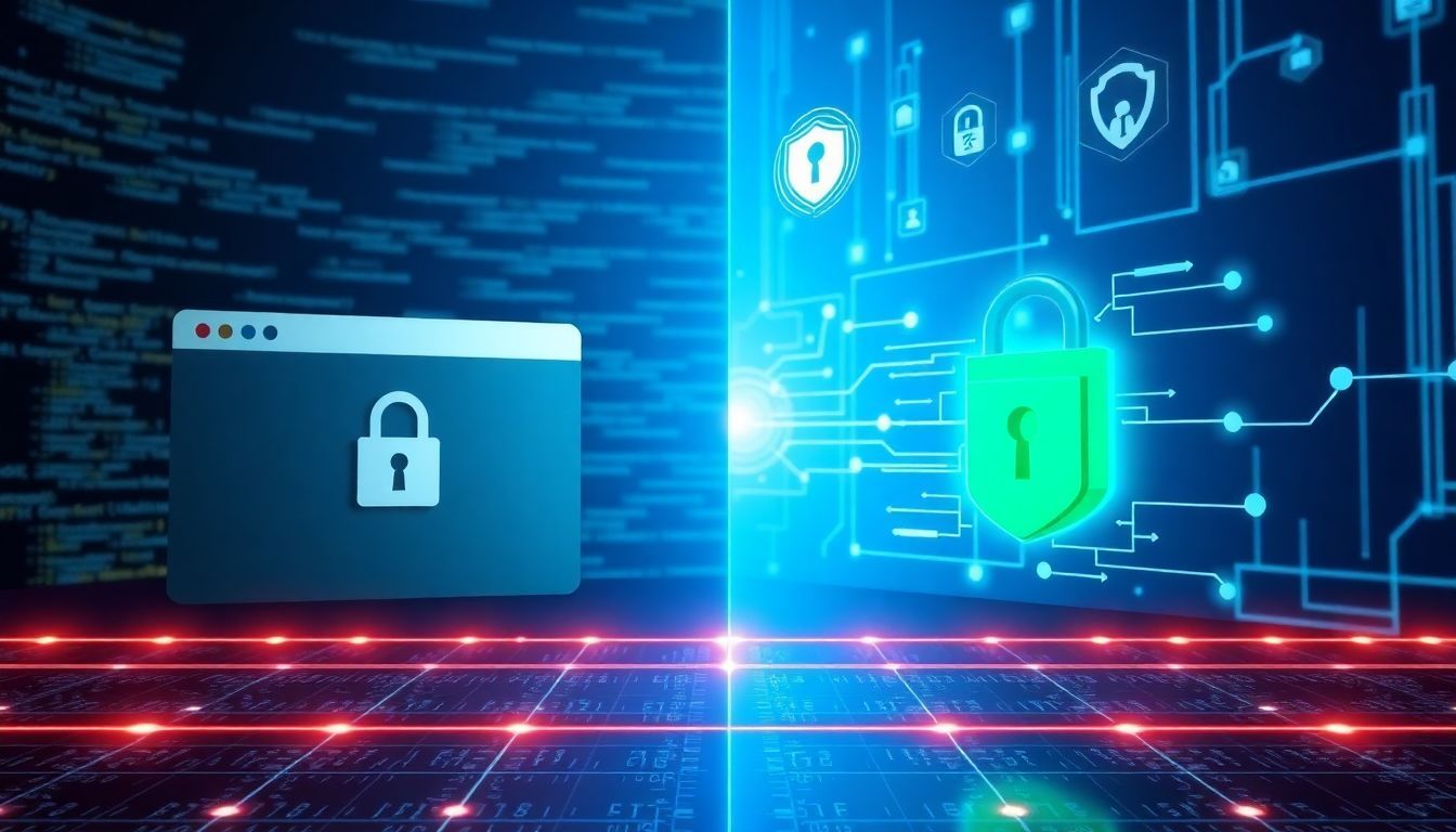 Visual comparison of HTTP and HTTPS, highlighting their differences and implications for digital security and data protection.