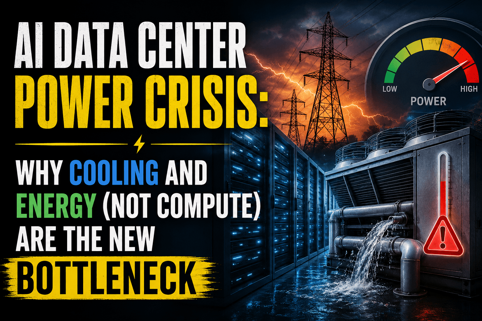 AI Data Center Power Crisis: Why Cooling and Energy (Not Compute) Are the New Bottleneck